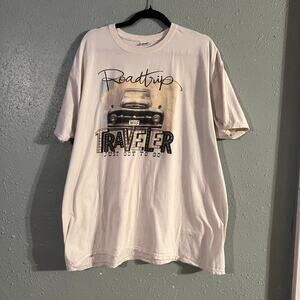 Womans Gildan "Roadtrip Traveler Just Gotta Go To Go"  Shirt 2XL White Travel